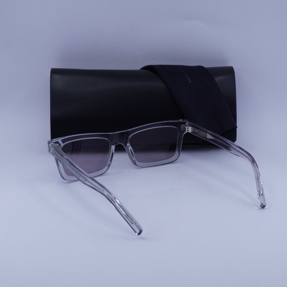 Saint Laurent SL461 BETTY 013 Rectangle Sunglasses - Grey/Violet - Picture 5 of 12